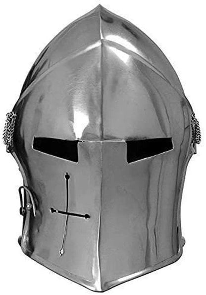 Medieval Barbuta Helmet Knights Templar Crusader Armor Helmet - collectiblegiftitems