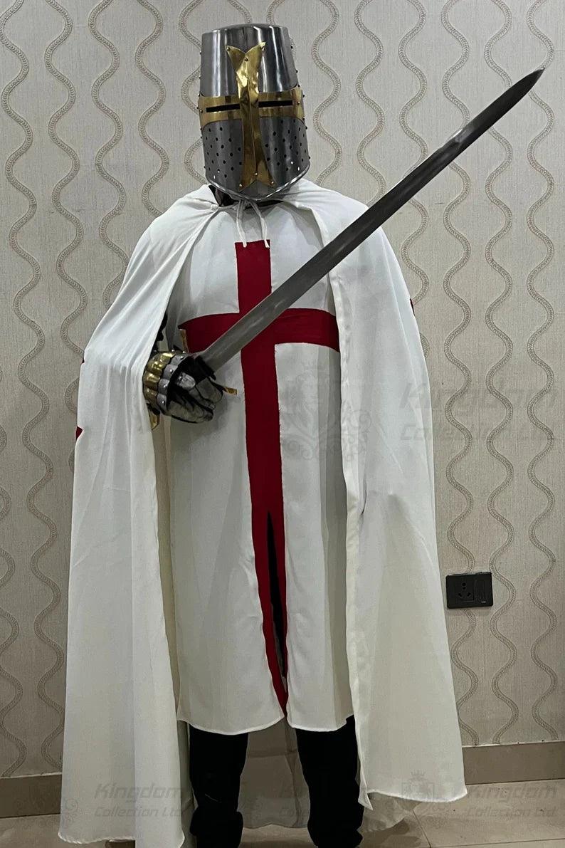 Medieval Templar Knight Costume Christmas Costume Templar Crusader Night Costume Perfect Christmas Costume - collectiblegiftitems