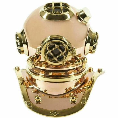 12" Solid brass diving helmet replica handmade style solid brass design gift