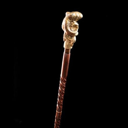 Sea Treasure OCTOPUS HEAD Handle-Walking Stick-Spiral Wooden Hiking Canes Victorian Walking Cane Stick Hiking X Mass Gift Item - collectiblegiftitems