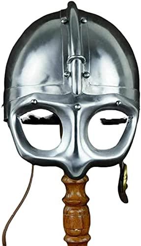 SCA Medieval Norman Nasal Helmet Viking Helmet Rplica Mask Helmet Silver - collectiblegiftitems