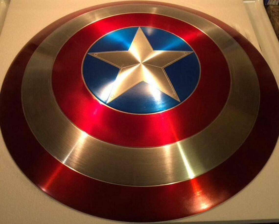 Avengers 22'' Captain America Shield Metal Prop Replica - Screen Accurate 1:1 Scale - collectiblegiftitems