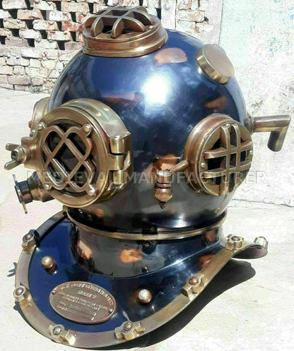 Diving Helmet vintage BOSTON MARK V U.S Navy Deep Sea Divers - collectiblegiftitems