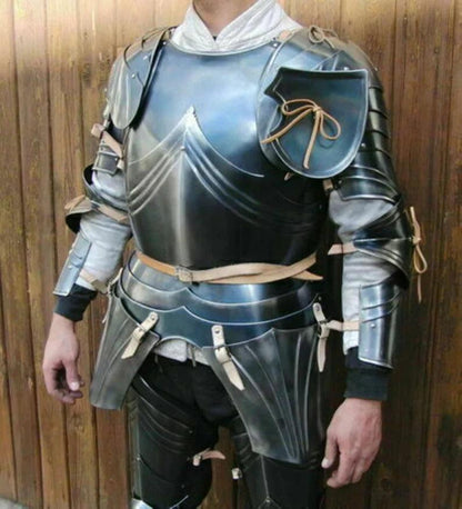 Full Suit Of Armor, Medieval Knight Blackened Steel Gothic Armour - collectiblegiftitems