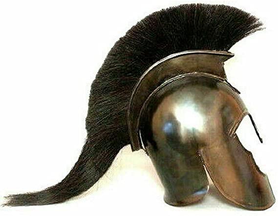 Retro Medieval Helmet SCA Arm Medieval Crusader Greek Spartan Roman Halloween Costume Gold - collectiblegiftitems