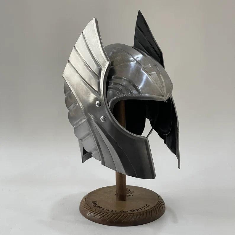 Thor Love and Thunder Movie Helmet 18 Gauge Metal Wing Rotator Thor Helmet with Stand Perfect Gift for Thor Lover - collectiblegiftitems