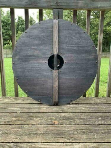 Viking shield 24'' Medieval X-Mas Roman Viking Shield Round Wooden Armor Shield - collectiblegiftitems