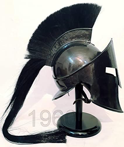 Retro 300 King Leonidas Spartan Helmet -300 Movie Solid Steel Helmet Medieval Gift - collectiblegiftitems