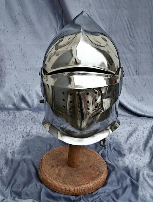 Armor closed helmet, SCA LARP fantasy helmet, medieval helmet, LARP helm, sca helm, sca armor, medieval armor, fantasy armor sca helmet - collectiblegiftitems