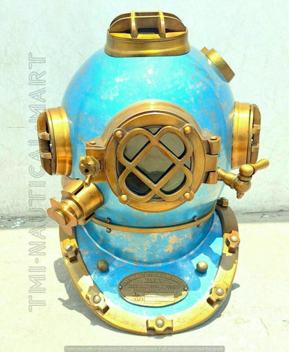 Diving Helmet Scuba US Navy Mark V Deep Sea Helmet Décor Gift - collectiblegiftitems