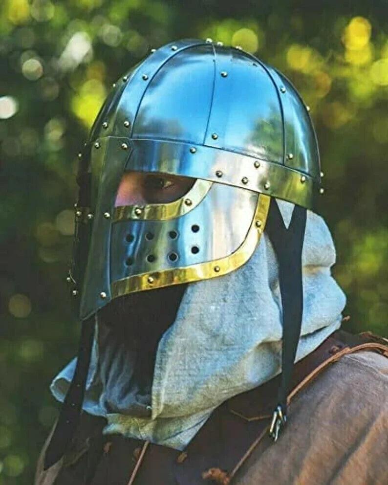 Fell Warrior Medieval Steel Helmet - Helmet of Olaran - collectiblegiftitems