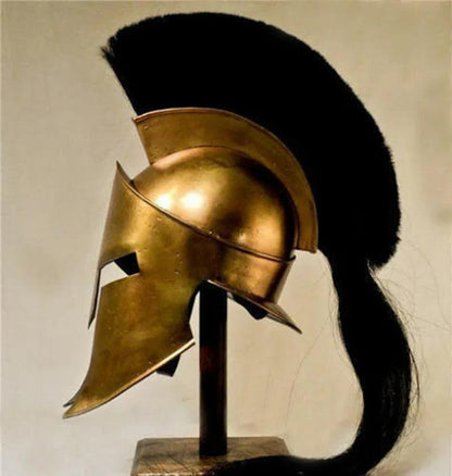 300 movie Great king Leonidas spartan Helmet, fully functional medieval Replica wearable helmet, solid steel with inner leather liner Helmet - collectiblegiftitems