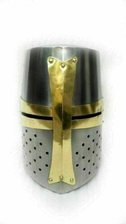 Medieval Knight Crusader Templar Armor Helmet Ambidextrous Reproduction - collectiblegiftitems