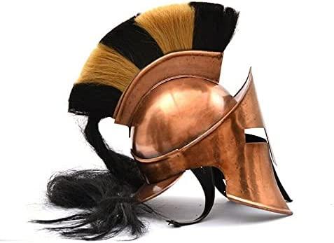 300 Movie Great King Leonidas Spartan Helmet~Fully Functional Medieval Copper Antique Helmet~ Solid Steel with Inner Leather Liner Helmet - collectiblegiftitems