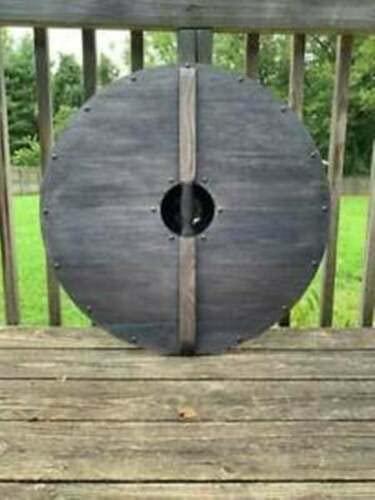 Medieval Round Viking Shield Cosplay and Battle-Ready Armor - Fully Functional 24-Inch Shield - collectiblegiftitems