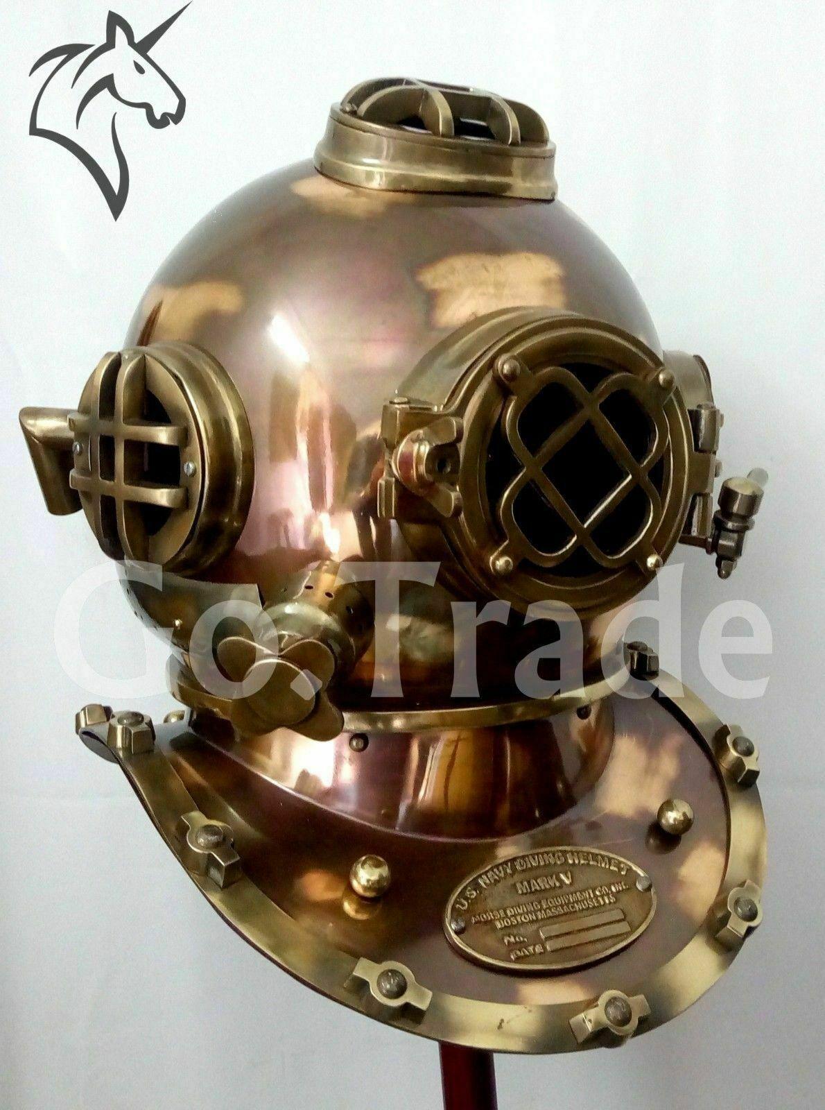 Authentic Diving Helmet | Vintage-Style Deep Sea Diver's Helmet - collectiblegiftitems