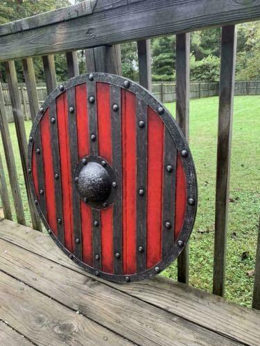 Medieval Shield King Björn Ironside Battle Worn Viking Shield, 24"