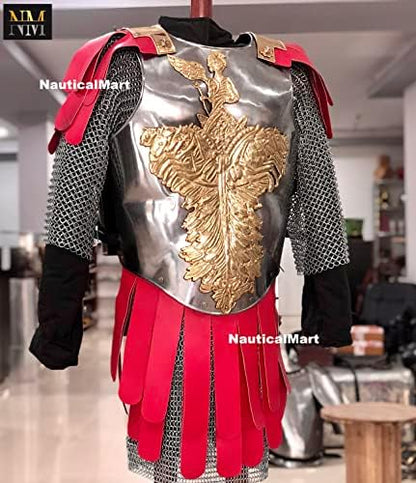 Medieval Roman Muscle Cuirass Armor Knight Breastplate Armor Wearable Halloween Costume - collectiblegiftitems