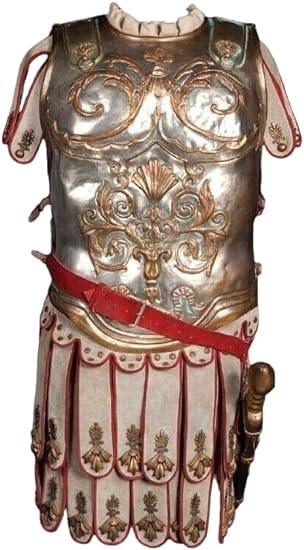 Medieval Roman Muscle Cuirass Armor Knight Breastplate With Skirt Halloween Costume - collectiblegiftitems