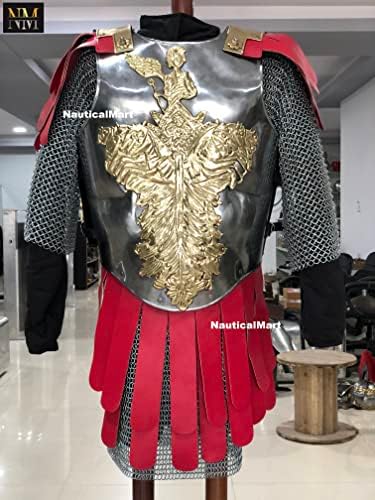 Medieval Roman Muscle Cuirass Armor Knight Breastplate Armor Wearable Halloween Costume - collectiblegiftitems