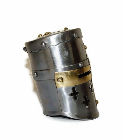 Mini Medieval Crusader Templar Knight Armor Helmet Decor - collectiblegiftitems