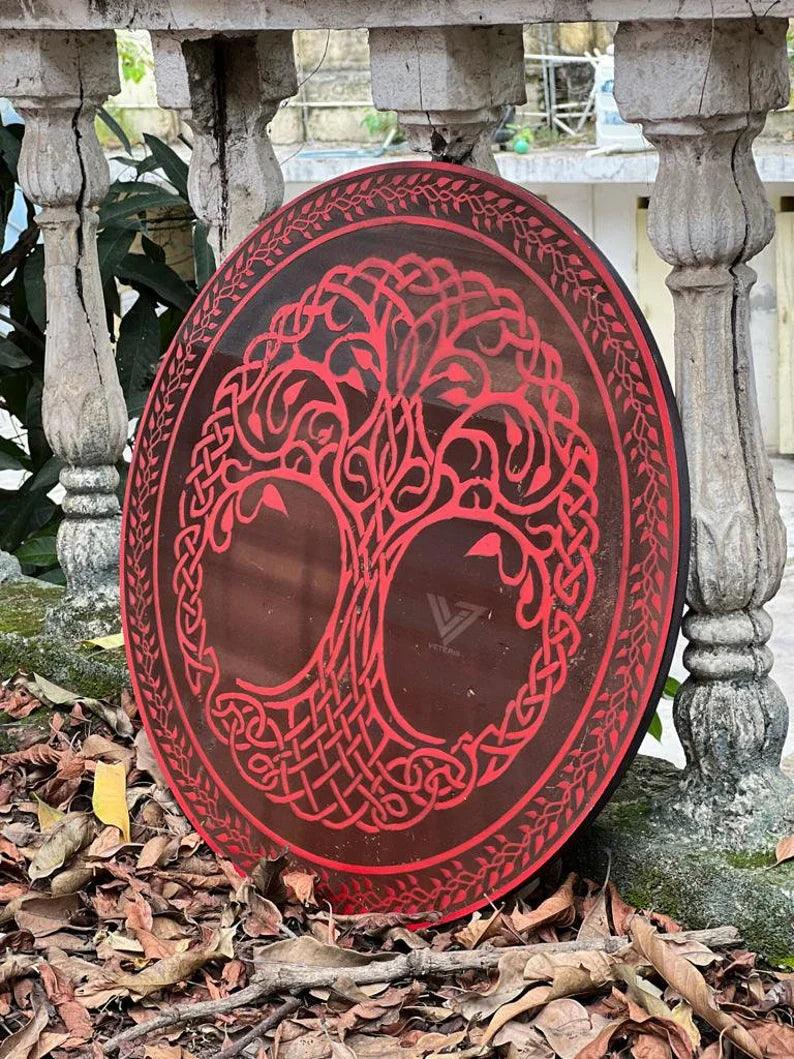 Medieval Round Viking Shield Elegant Design Cosplay Battle Ready Shield Fully Functional For Battle For Soldier - collectiblegiftitems