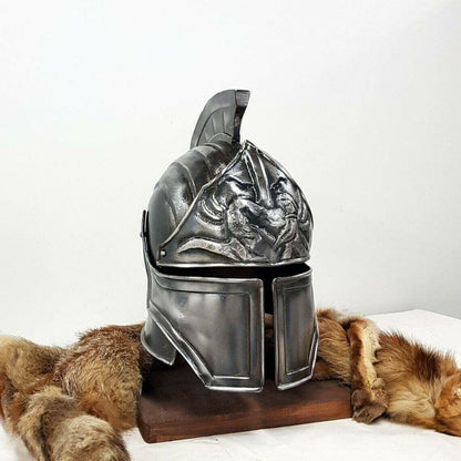 Blackened 18 Gauge Steel Medieval Legionnaire Fantasy Helmet - collectiblegiftitems