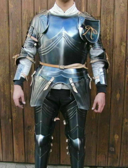 Full Suit Of Armor, Medieval Knight Blackened Steel Gothic Armour - collectiblegiftitems