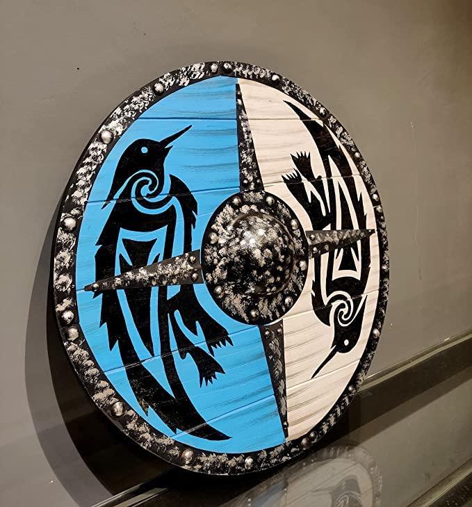 Handmade Medieval Viking Wooden Shield, 24"