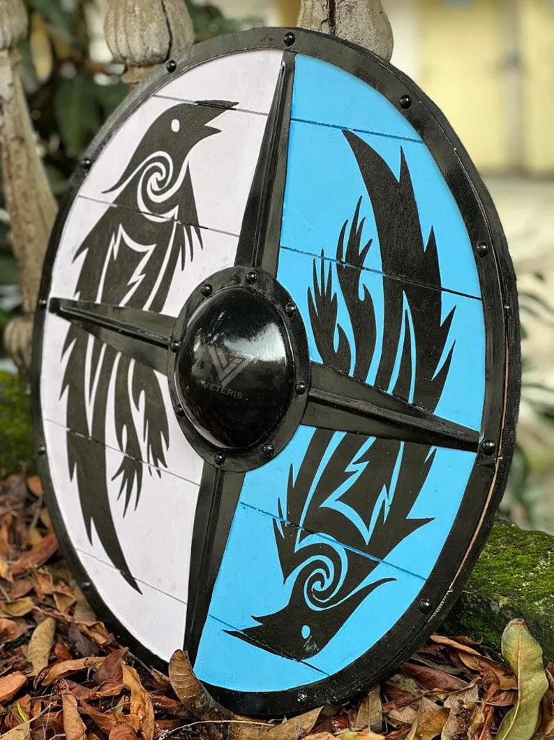 Medieval Larp Warrior Viking Shield Round For Halloween, Costume, Cosplay Armor Templar Battle Ready - collectiblegiftitems