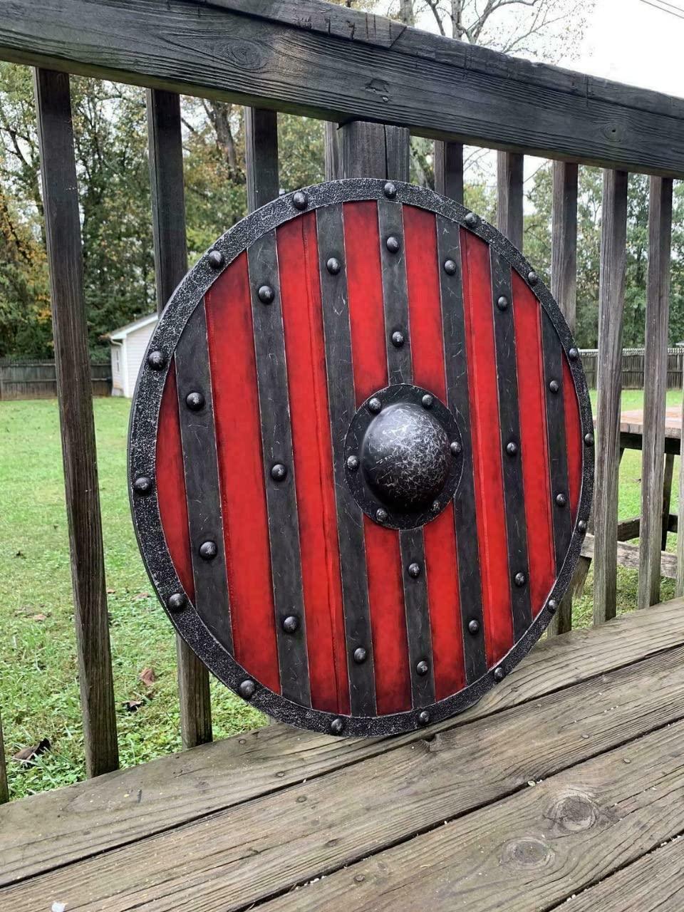 Medieval Shield King Björn Ironside Battle Worn Viking Shield, 24"