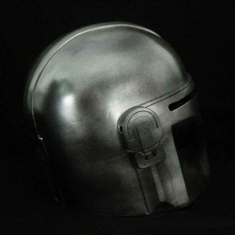 Metal Steel Mandalorian Helmet With Liner and Chin Strap For LARP/Cosplay/Role Play Halloween Costume - collectiblegiftitems