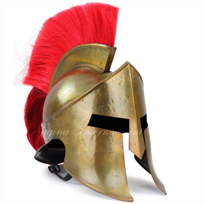 Medieval Armour King Leonidas Greek Spartan Roman Helmet Spartan Legions Helmet Men's Spartan Warrior Headwear Costume Accessories 300 Movie Authentic Replica Helmet - collectiblegiftitems