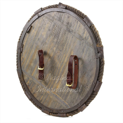 Medieval Wooden Viking Flying Dragon Armour Shield Antique Finish, 24"