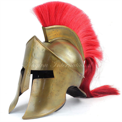 Medieval Armour King Leonidas Greek Spartan Roman Helmet Spartan Legions Helmet Men's Spartan Warrior Headwear Costume Accessories 300 Movie Authentic Replica Helmet - collectiblegiftitems