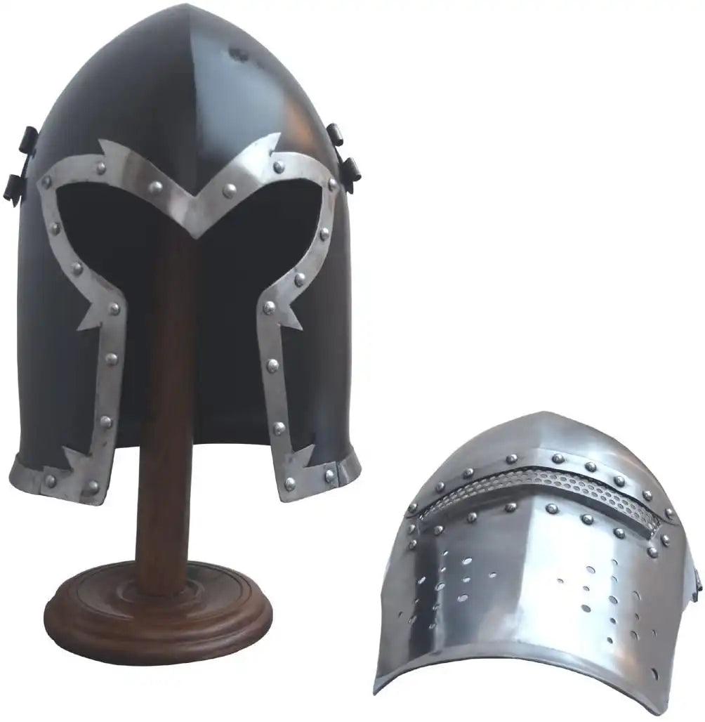 Barbuta Black Medieval Armor Helmet - collectiblegiftitems