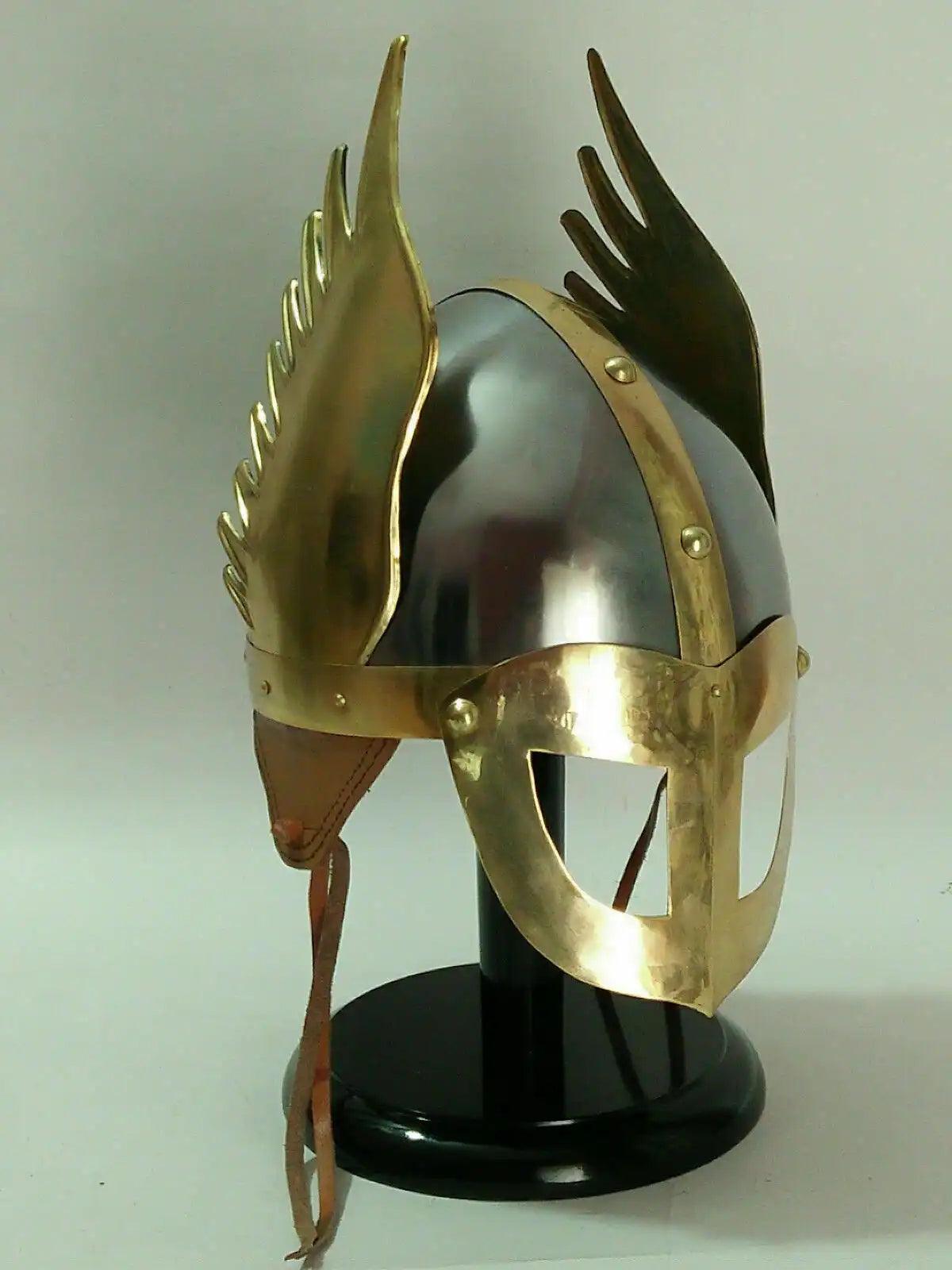 Norman King Winged Medieval Armor Helmet - collectiblegiftitems