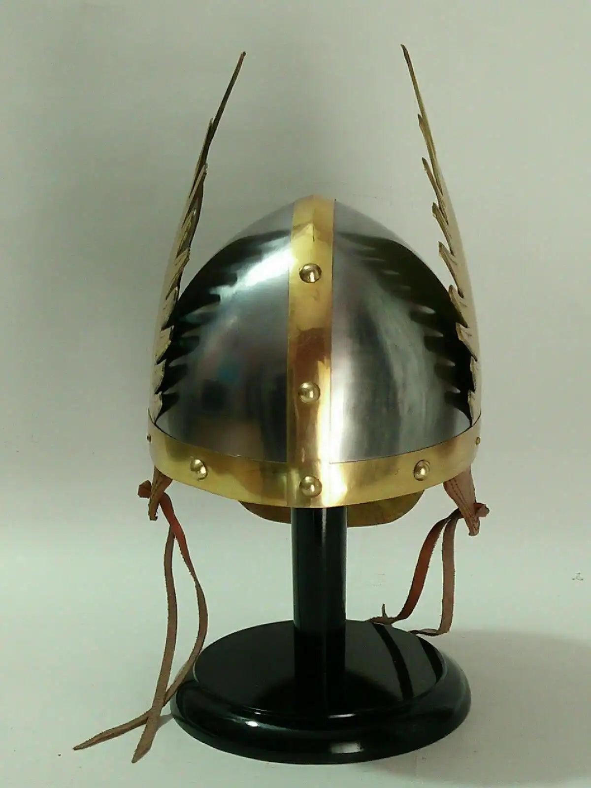 Norman King Winged Medieval Armor Helmet - collectiblegiftitems