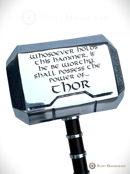 GOD OF THUNDER - INSCRIBED HAMMER - collectiblegiftitems