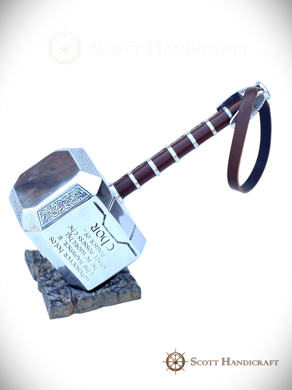 GOD OF THUNDER - INSCRIBED HAMMER - collectiblegiftitems