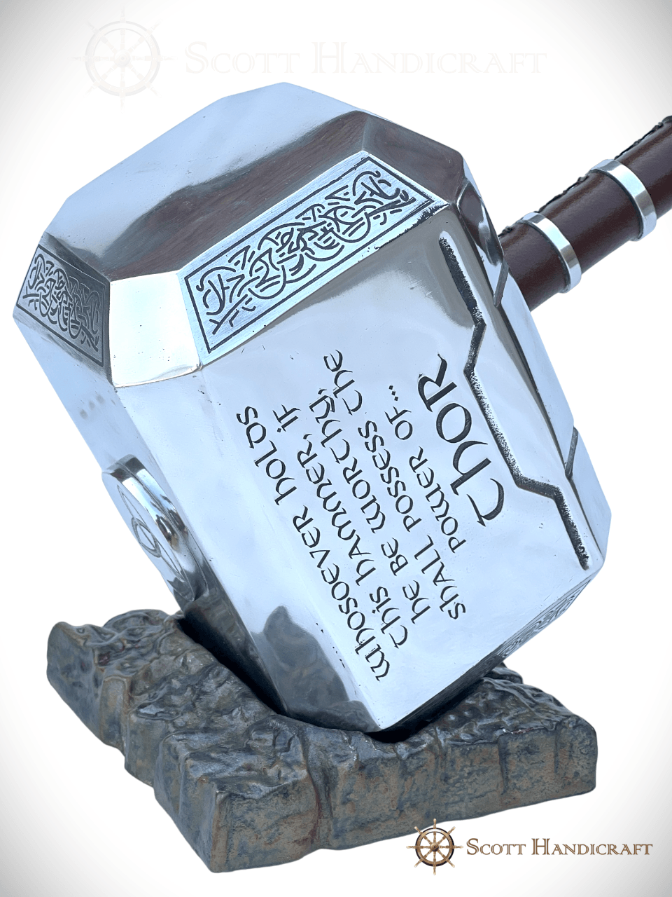 GOD OF THUNDER - INSCRIBED HAMMER - collectiblegiftitems