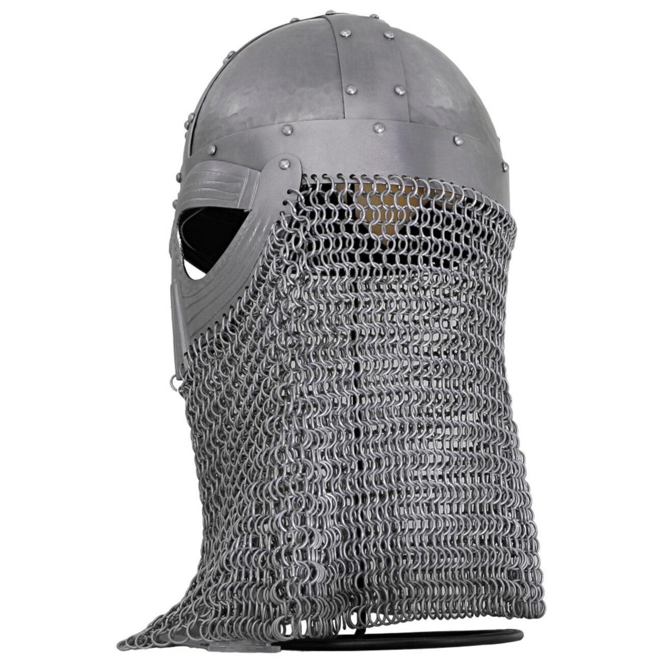 Vandals Wrath Forged Steel Gothic Helmet with Chainmail Defense - collectiblegiftitems