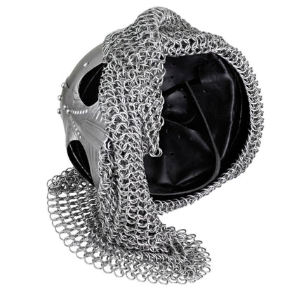 Vandals Wrath Forged Steel Gothic Helmet with Chainmail Defense - collectiblegiftitems