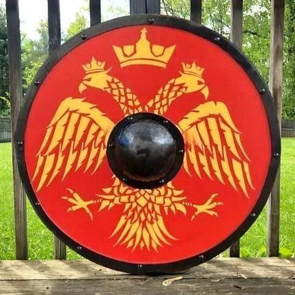 Double-Headed Eagle Smooth Medieval Shield, 24"