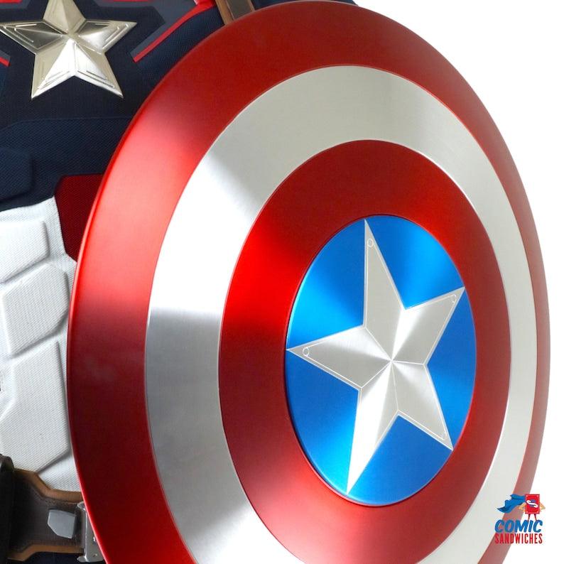 Captain America Shield Metal Prop Replica 1:1 Scale Captain America Cosplay - collectiblegiftitems