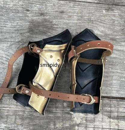 Illumine Bracers Set - Antique | Handmade Medieval | armor Bracers set | Roleplay Costume Bracers - collectiblegiftitems