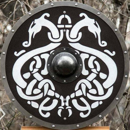 Jörmungandr Midgard Serpent Smooth Viking Shield, 24"