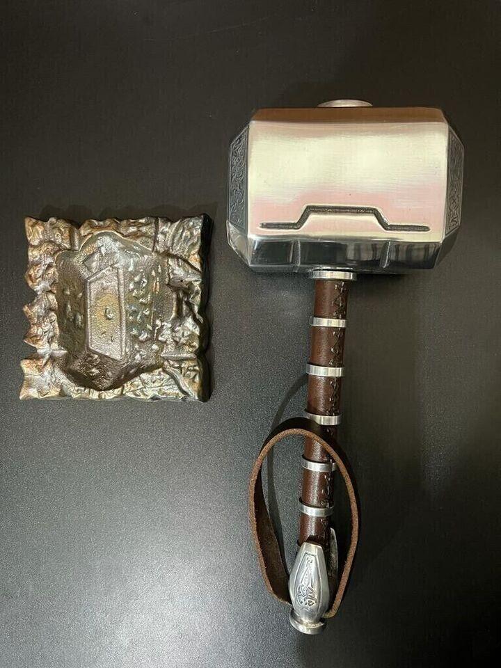 Thor Hammer Mjolnir Prop Replica 1:1 Solid Power Authentic Avengers Perfect for Gift, Collectors, Halloween, and Cosplay - collectiblegiftitems