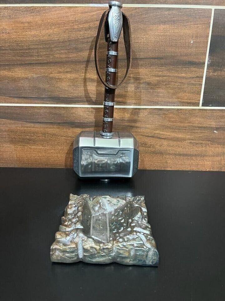 Thor Hammer Mjolnir Prop Replica 1:1 Solid Power Authentic Avengers Perfect for Gift, Collectors, Halloween, and Cosplay - collectiblegiftitems